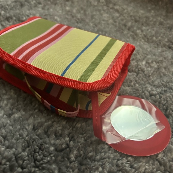 Striped Cosmetic Bag w/Handle - Picture 4 of 6